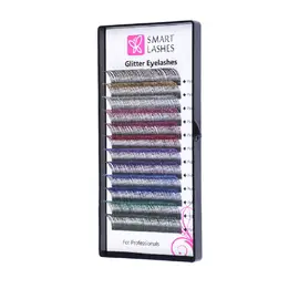 Cils pailletés MIX - C - 0,20 mm x 14 mm - 12 lignes | Smart Lashes
