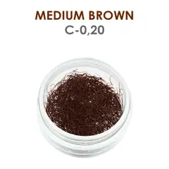 Stredne hnedé riasy - 1g - C - 0.20 mm