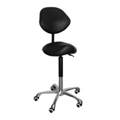 Cosmetic chair with saddle - Bianca - black