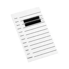 Acrylic eyelash palette with marked lengths