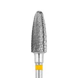 Karbidová frézka na nehty - Kužel - žlutá - 5 mm