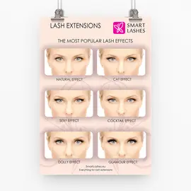 Poster Wimper Effecten - Licht - A3 | Slimme Wimpers