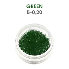 Green lashes - 1g - B - 0.20 mm