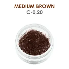 Medium brown lashes - 1g - C - 0.20 mm