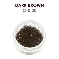 Dark brown lashes - 1g - C - 0.20 mm