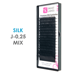 Silk - J - 0,25 mm x 8-15 mm MIX - umělé řasy 16 řádků