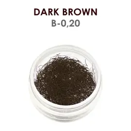 Rzęsy ciemnobrązowe - 1g - B - 0.20 mm