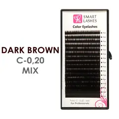 Dunkelbraune Wimpern - C - 0.20 mm x MIX