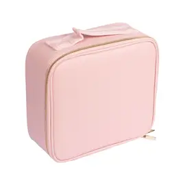 Astuccio per cosmetici in pelle - rosa chiaro