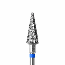 Karbidová frézka na nehty - Kužel - modrá - 5 mm