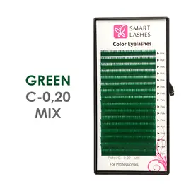 Groene wimpers - C - 0,20 mm x 8 - 15 mm - 16 lijnen | Smart Lashes