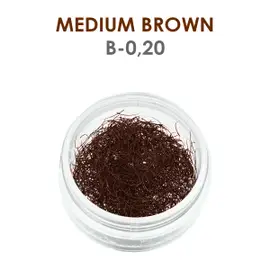 Rzęsy średnio brązowe - 1g - B - 0.20 mm
