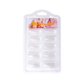 Umělé tipy na nehty - hranaté s lepicí plochou - 100 ks