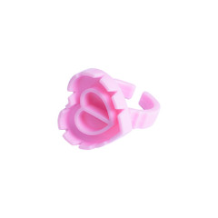 Glue ring - heart - pink