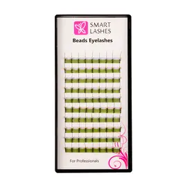 Dekorative Wimper mit goldenen und silberen Perlen - C - 0,20 mm x 13 mm - 10 Reihen | Smart Lashes