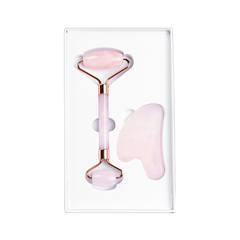 Facial massage roller + Gua Sha stone