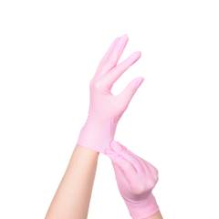 Nitrilové rukavice - růžové - 100 ks 