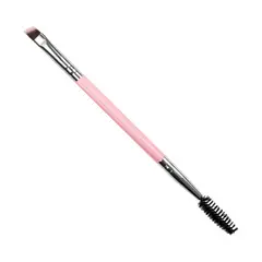 Zkosený kartáček na řasy a obočí - rosegold