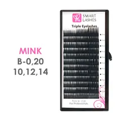 Mink - B - 0,20 mm x 10,12,14 mm - umělé řasy 12 řádků