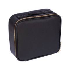 Koženkový kozmetický kufrík - čierny