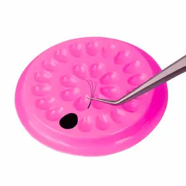 Paleta de lipici adeziv de unică folosință - roz aprins - 10 buc | Smart Lashes