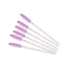 Disposable mascara brush - pink glitter