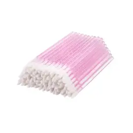 Jednorazowe szczoteczki do nanoszenia - skośny - różowy brokat  | Smart Lashes