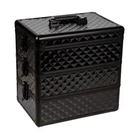 Folding cosmetic case - Flora - black