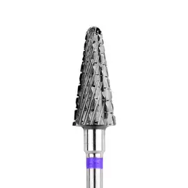 Karbidová frézka na nehty - Kužel - fialová - 6 mm