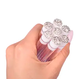 Mascaraborste med lock - ljusrosa glitter | Smart Lashes