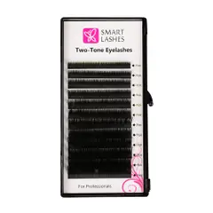 Ombre lashes - green and black - C - 0.20 mm - MIX
