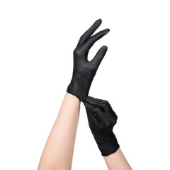 Nitrilové rukavice - černé - 100 ks 
