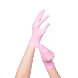 Nitrilové rukavice - ružové - 100 ks  | Smart Lashes