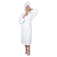 Unisex Bademantel DELUXE - weiß