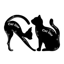 Cat line trafaret for make-up - 2 pcs | Smart Lashes