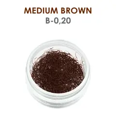 Mittelbraune Wimpern - 1g - B - 0.20 mm