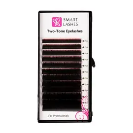 Ombre wimpers - rood en zwart - C - 0,20 mm - MIX | Smart Lashes